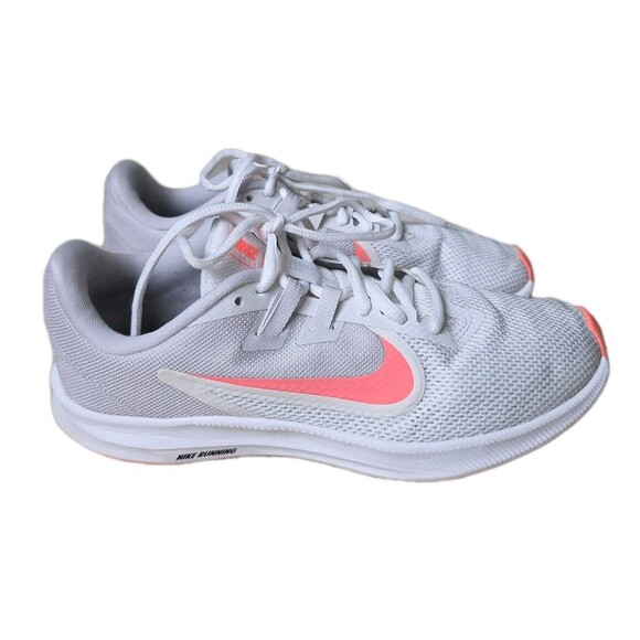 Nike Shoes - Nike Downshifter 9 Running Shoes Sneakers White Pink, Womens Size 7